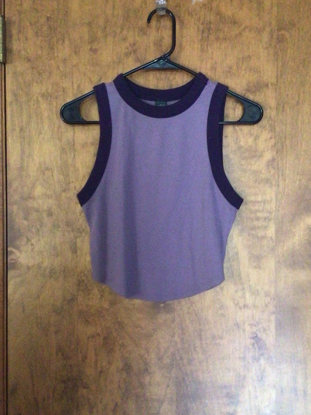 wild fable Lavender Crop Tank with Deep Purple Trim